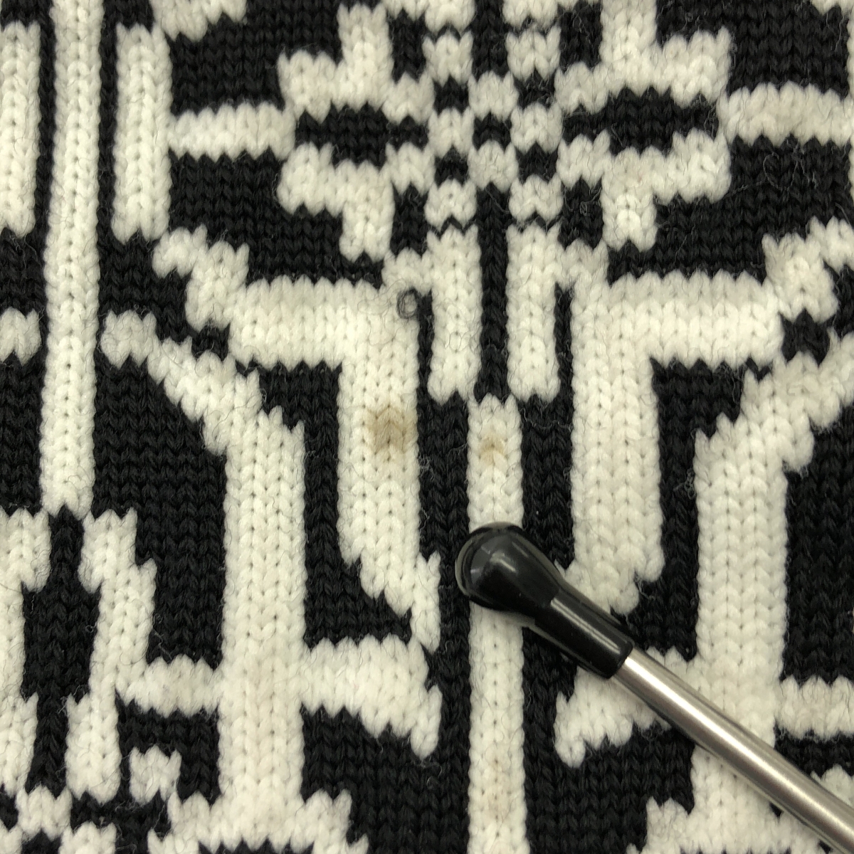 COMME des GARCONS / コムデギャルソン 異素材 切替 ジャガード クルーネック ニット セーター