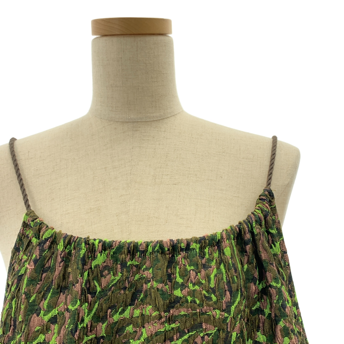 CABaN / キャバン 総柄 ジャガード キャミワンピース