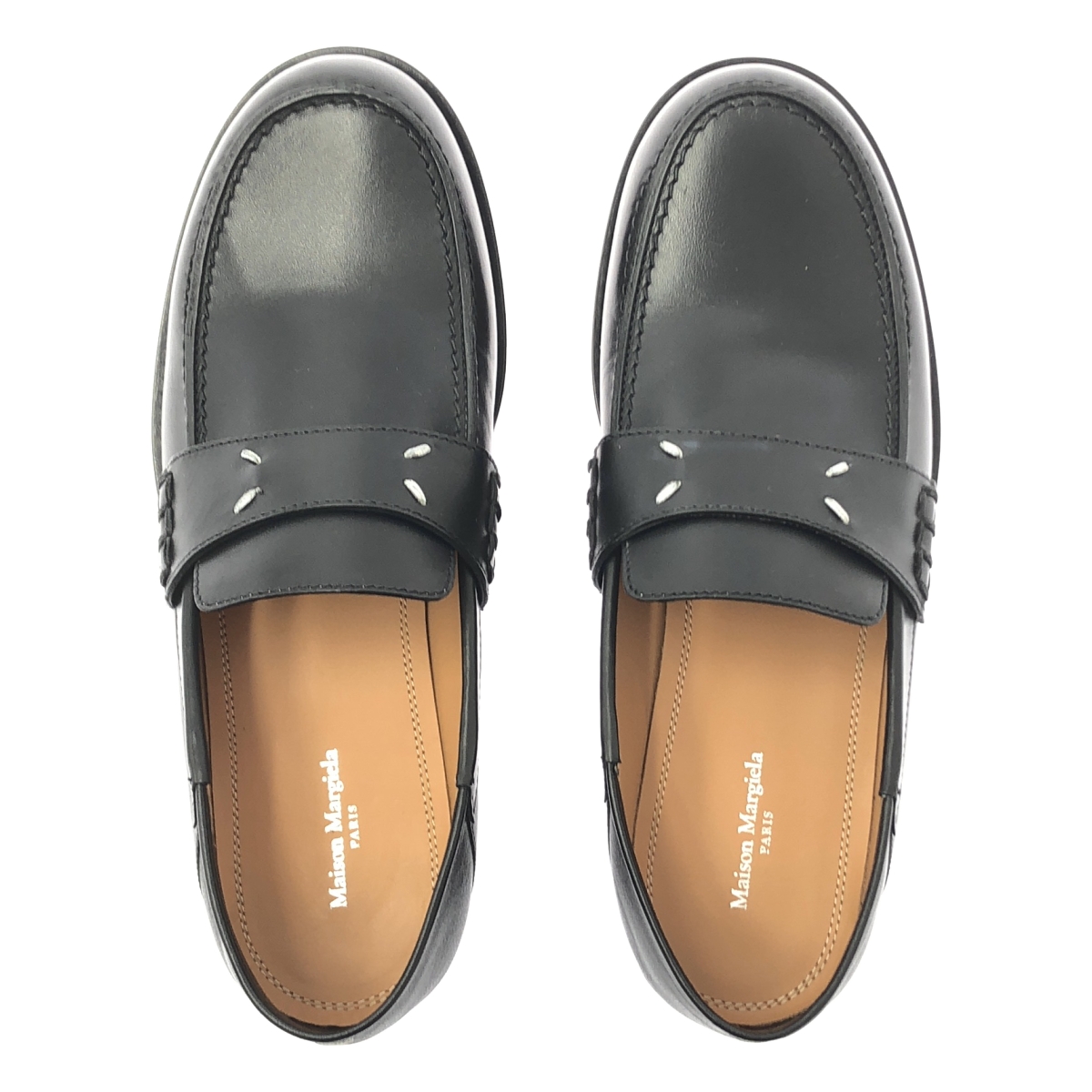 Maison Margiela / メゾンマルジェラ camden ステッチ レザー ローファー スリッポン