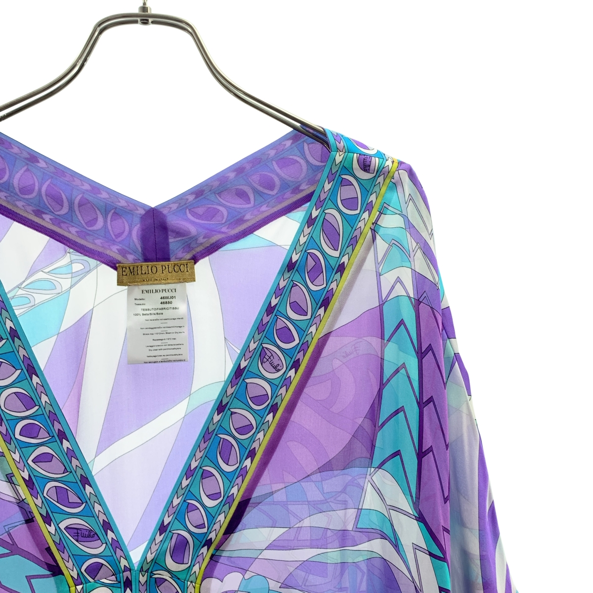 EMILIO PUCCI / エミリオプッチ シルク 総柄 ドルマンスリーブ トップス