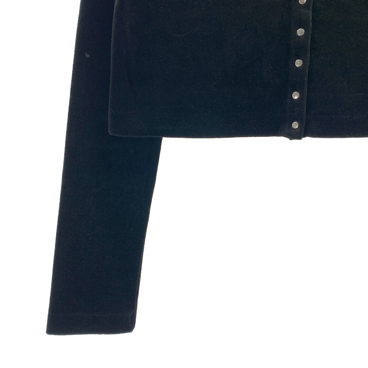 その他 コットンベロアジャージー ショートスナップカーディガン