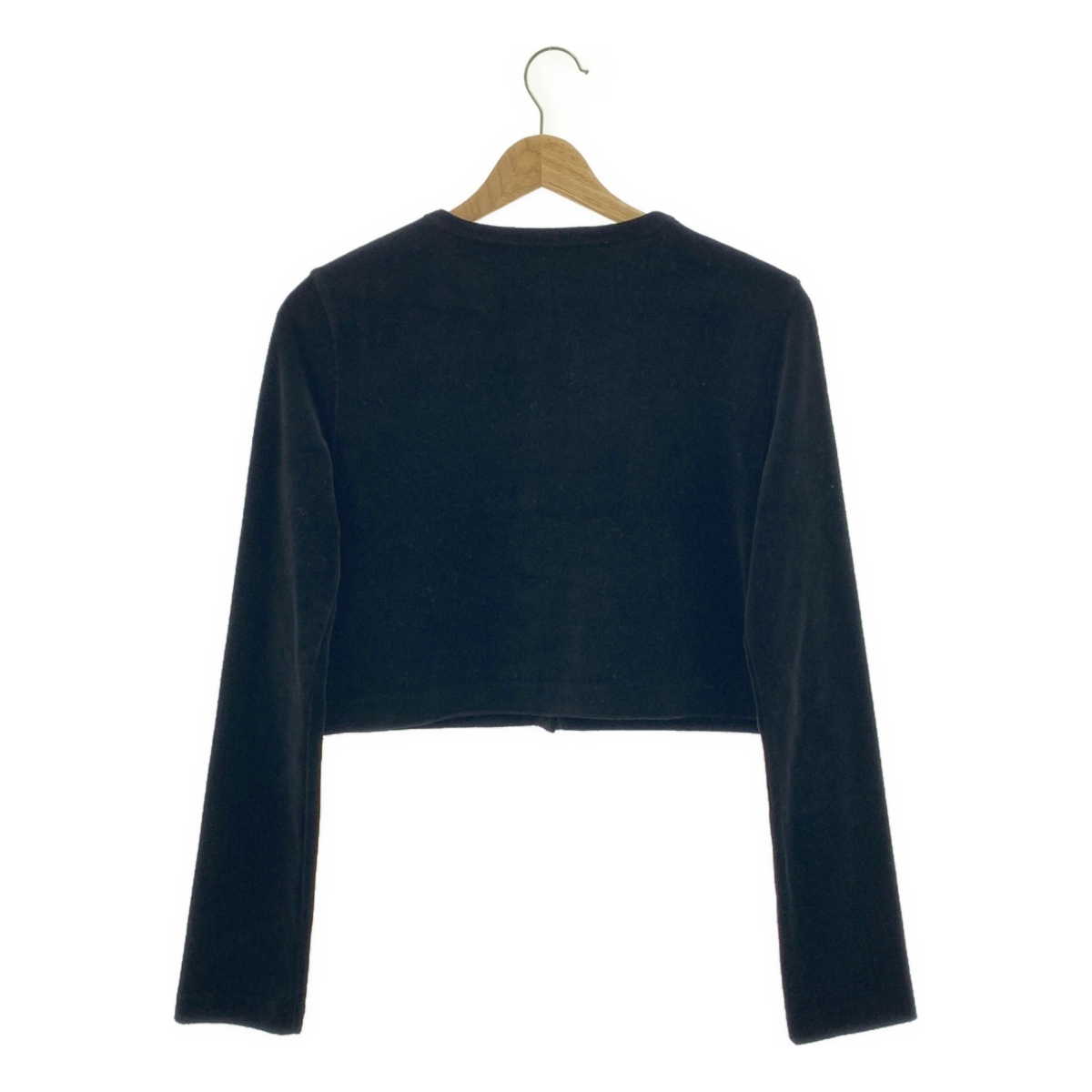 その他 コットンベロアジャージー ショートスナップカーディガン