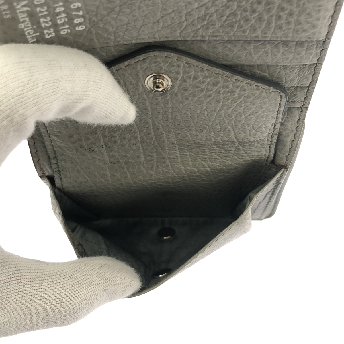 Maison Margiela / メゾンマルジェラ 4ステッチ 二つ折り ウォレット / グレイニーレザー