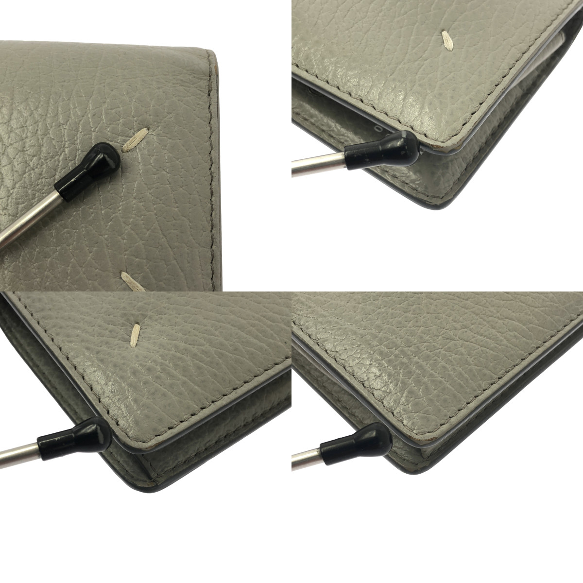 Maison Margiela / メゾンマルジェラ 4ステッチ 二つ折り ウォレット / グレイニーレザー