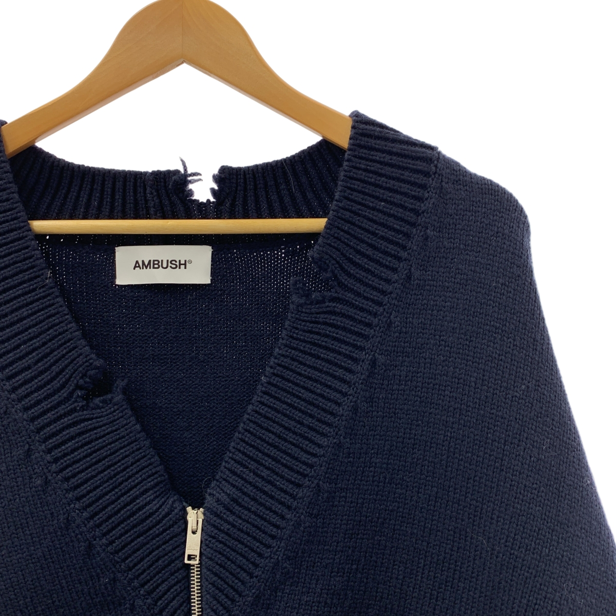 その他 FELTED KNIT ZIP CARDIGAN / ロゴパッチ ジップ ニット オーバー カーディガン