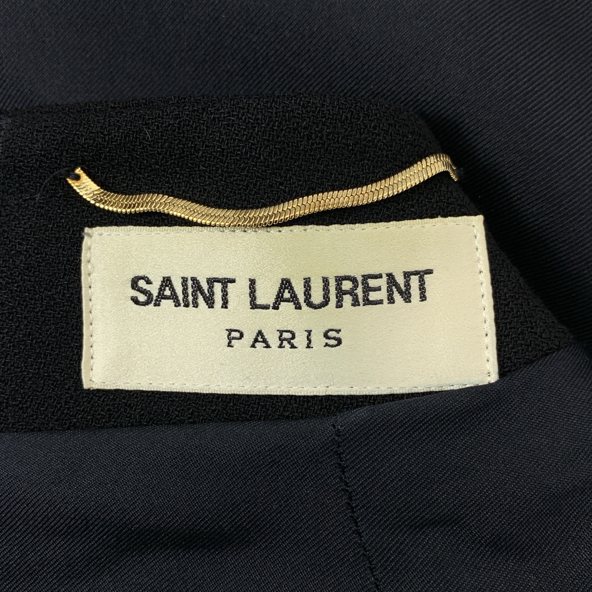 SAINT LAURENT PARIS / サンローランパリ ウール バックジップ ドレス ワンピース