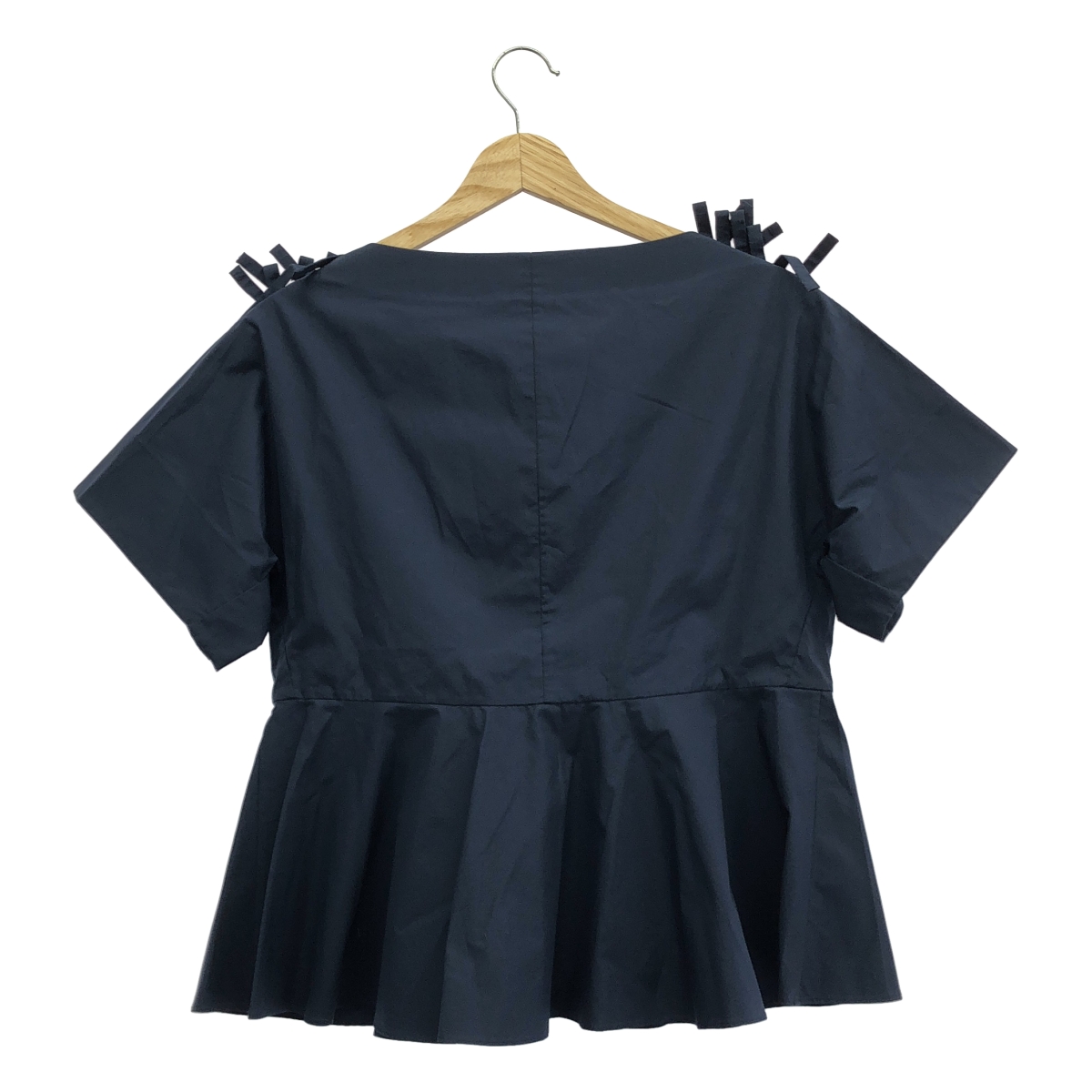 Drawer / ドゥロワー コットン リボン ブラウス