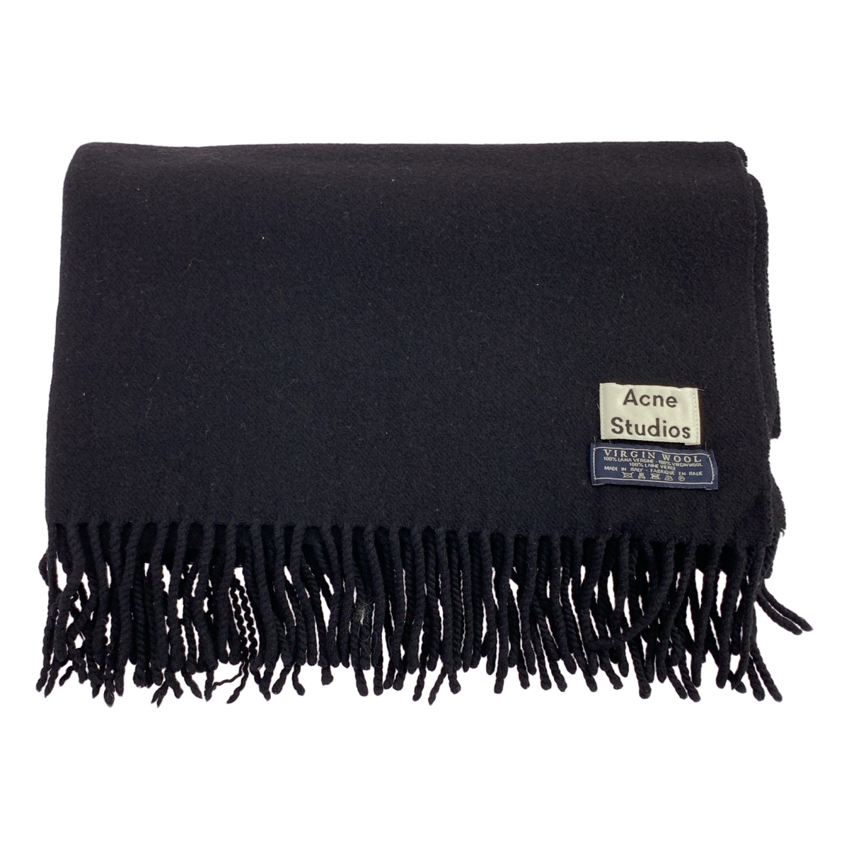Acne Studios / アクネストゥディオズ VIRGIN WOOL / ウール フリンジ 大判 ストール マフラー / ユニセックス