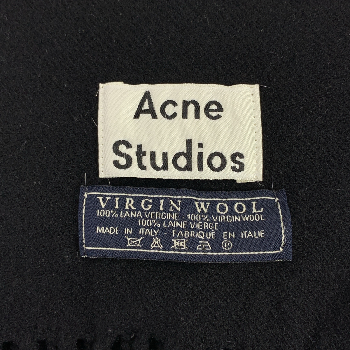 Acne Studios / アクネストゥディオズ VIRGIN WOOL / ウール フリンジ 大判 ストール マフラー / ユニセックス
