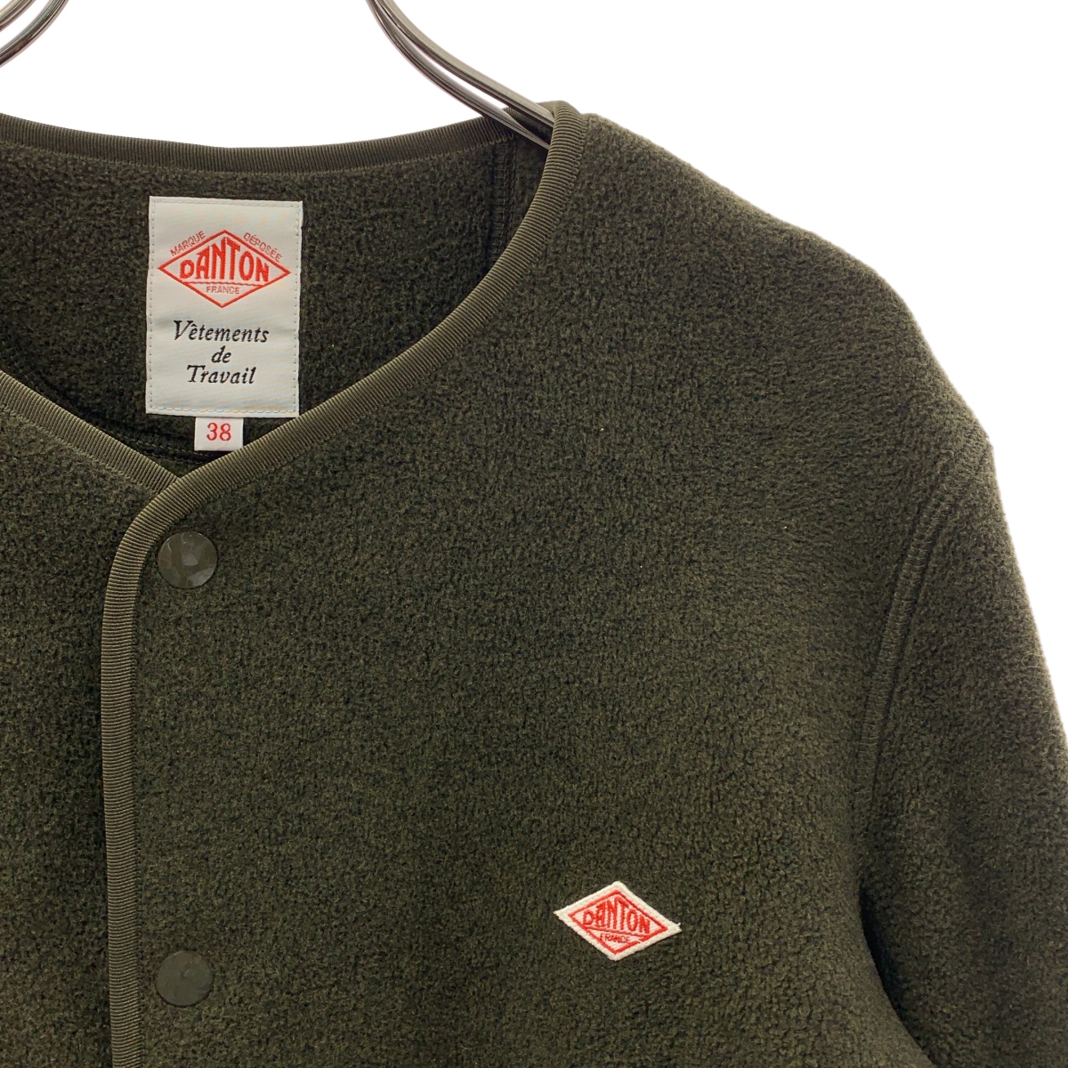 DANTON / ダントン ノーカラー フリースジャケット