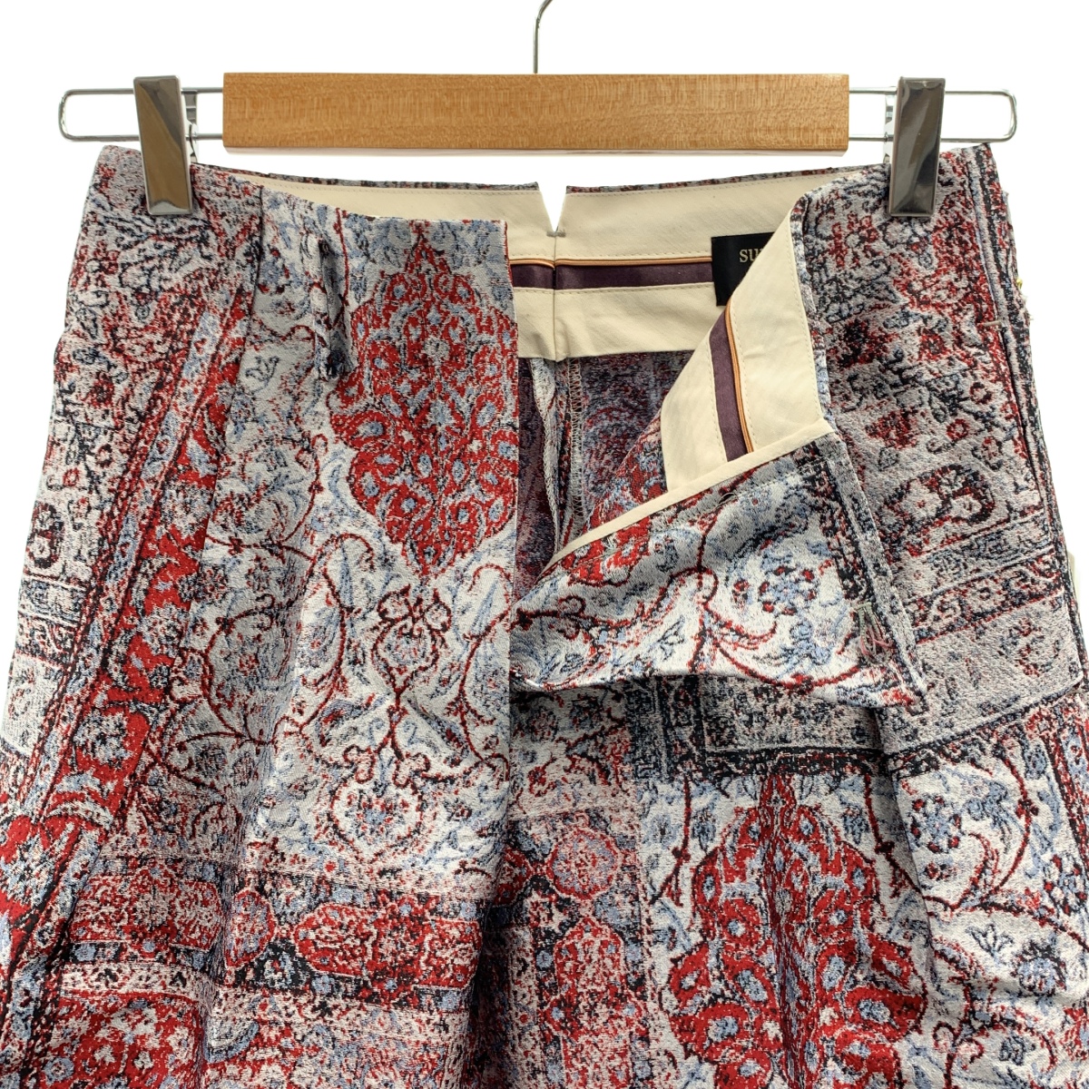 SUPPORT SURFACE / サポートサーフェス 総柄 ジャガード 1タック クロップドパンツ