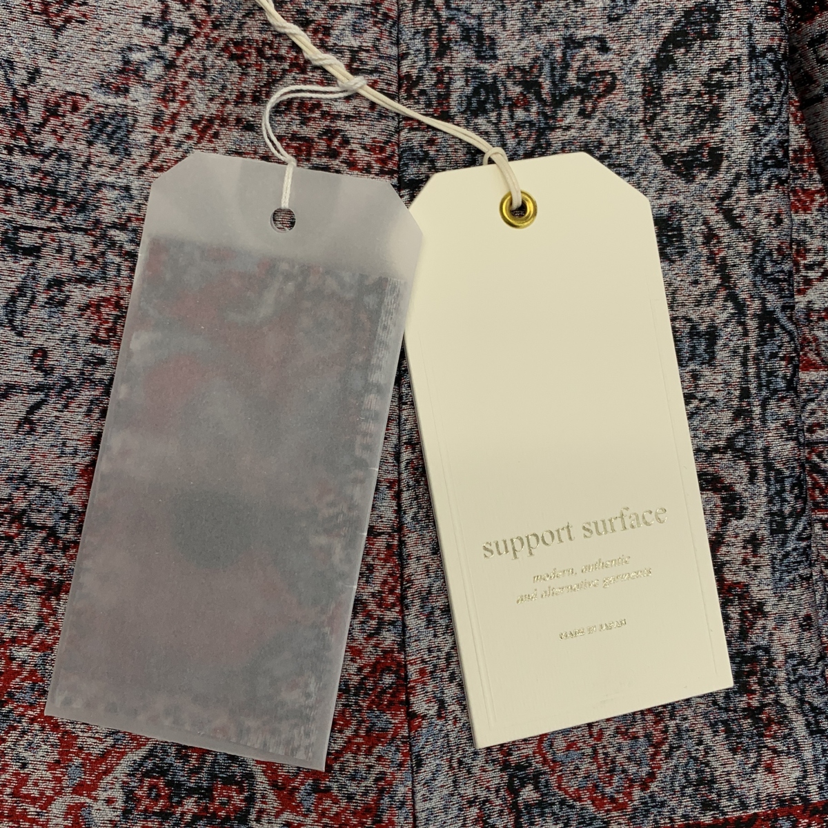 SUPPORT SURFACE / サポートサーフェス 総柄 ジャガード 1タック クロップドパンツ