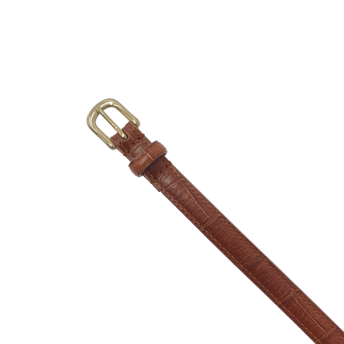 Felisi / フェリージ レザー 型押し ゴールドバックル ベルト