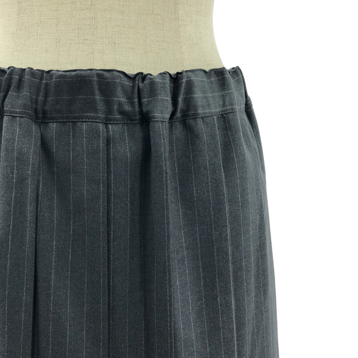 COMME des GARCONS COMME des GARCONS / コムコム タック チョークストライプ ギャザー イージースカート