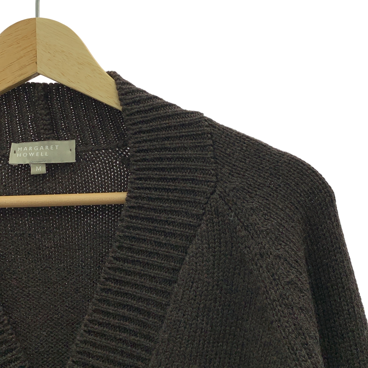 MARGARET HOWELL / マーガレットハウエル ウール Vネック ニットカーディガン