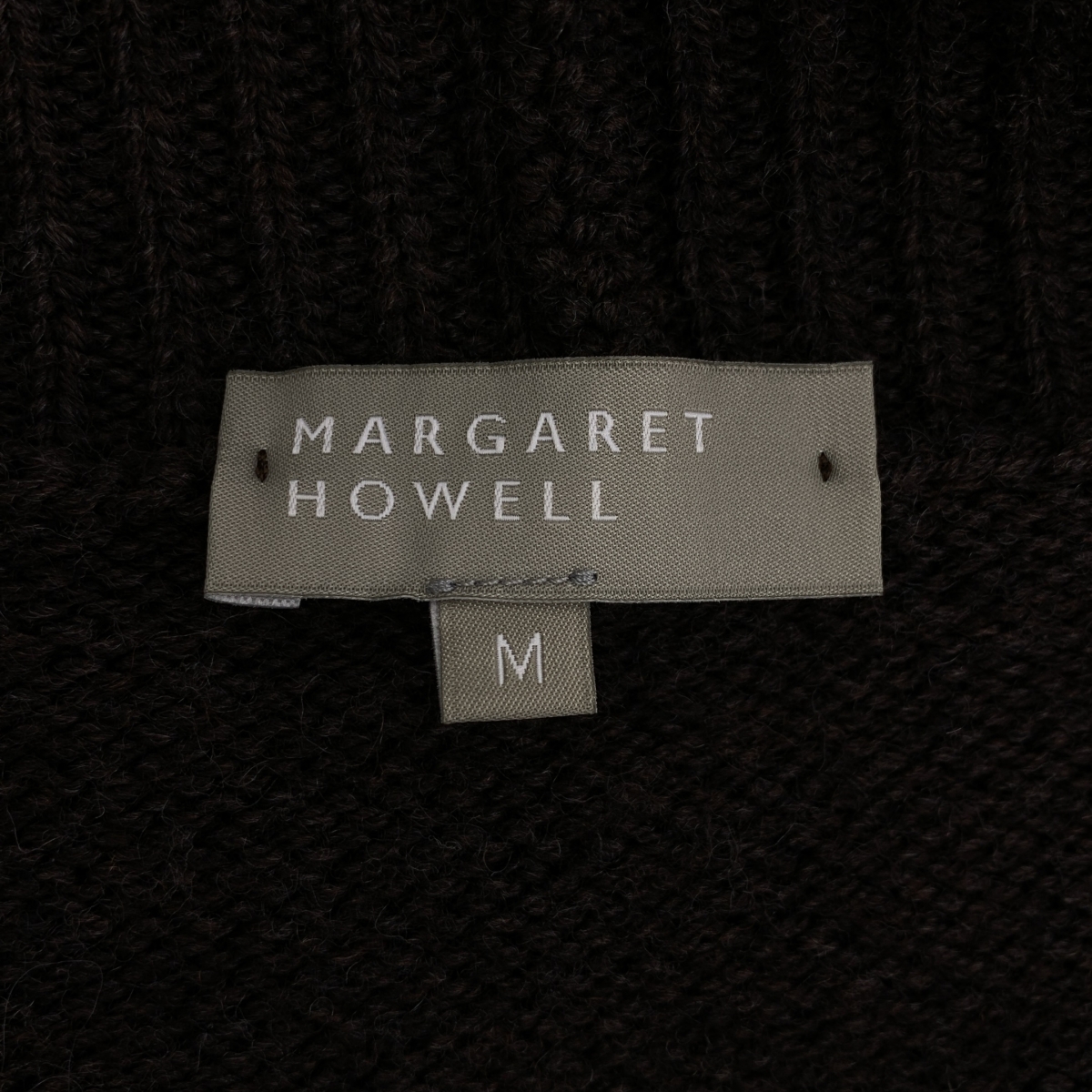 MARGARET HOWELL / マーガレットハウエル ウール Vネック ニットカーディガン