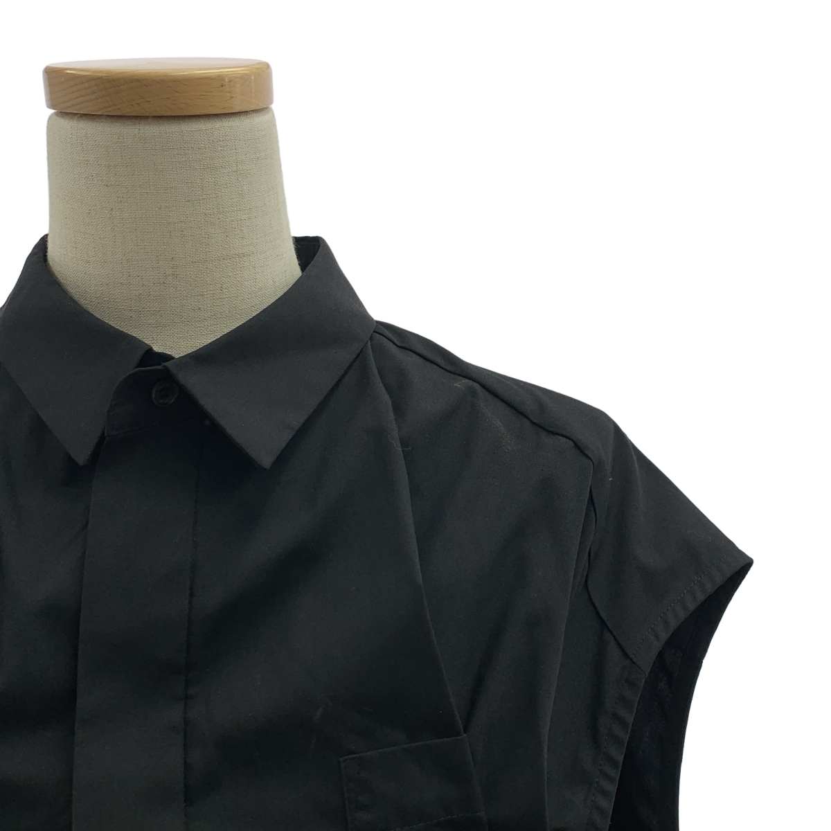 sacai / サカイ コットン ドッキング ノースリーブ シャツ