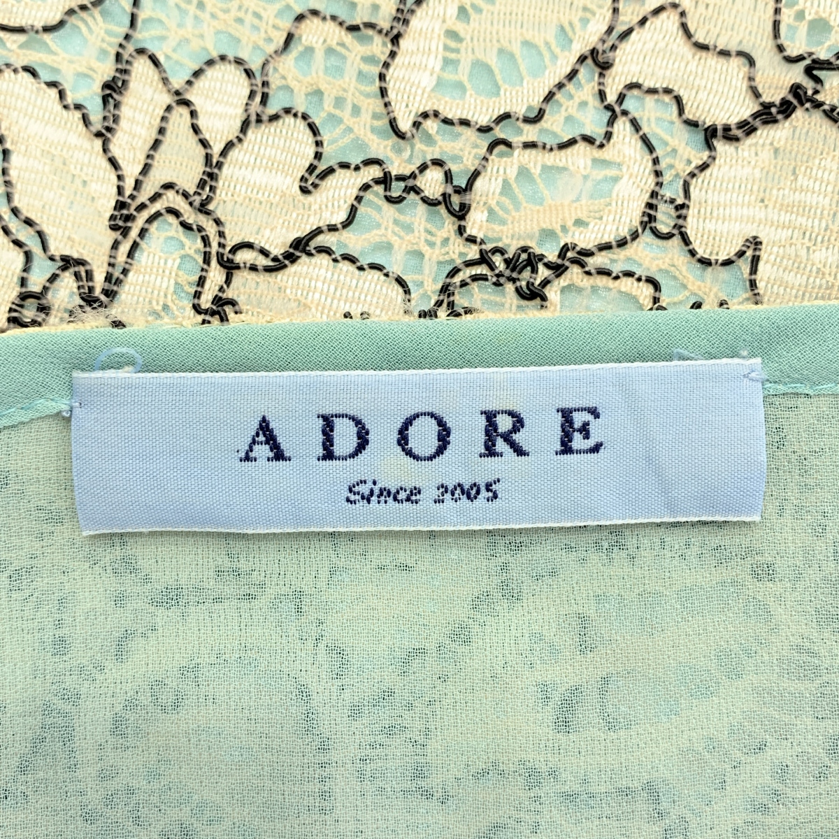 ADORE / アドーア フラワーレース プルオーバー 半袖ブラウス