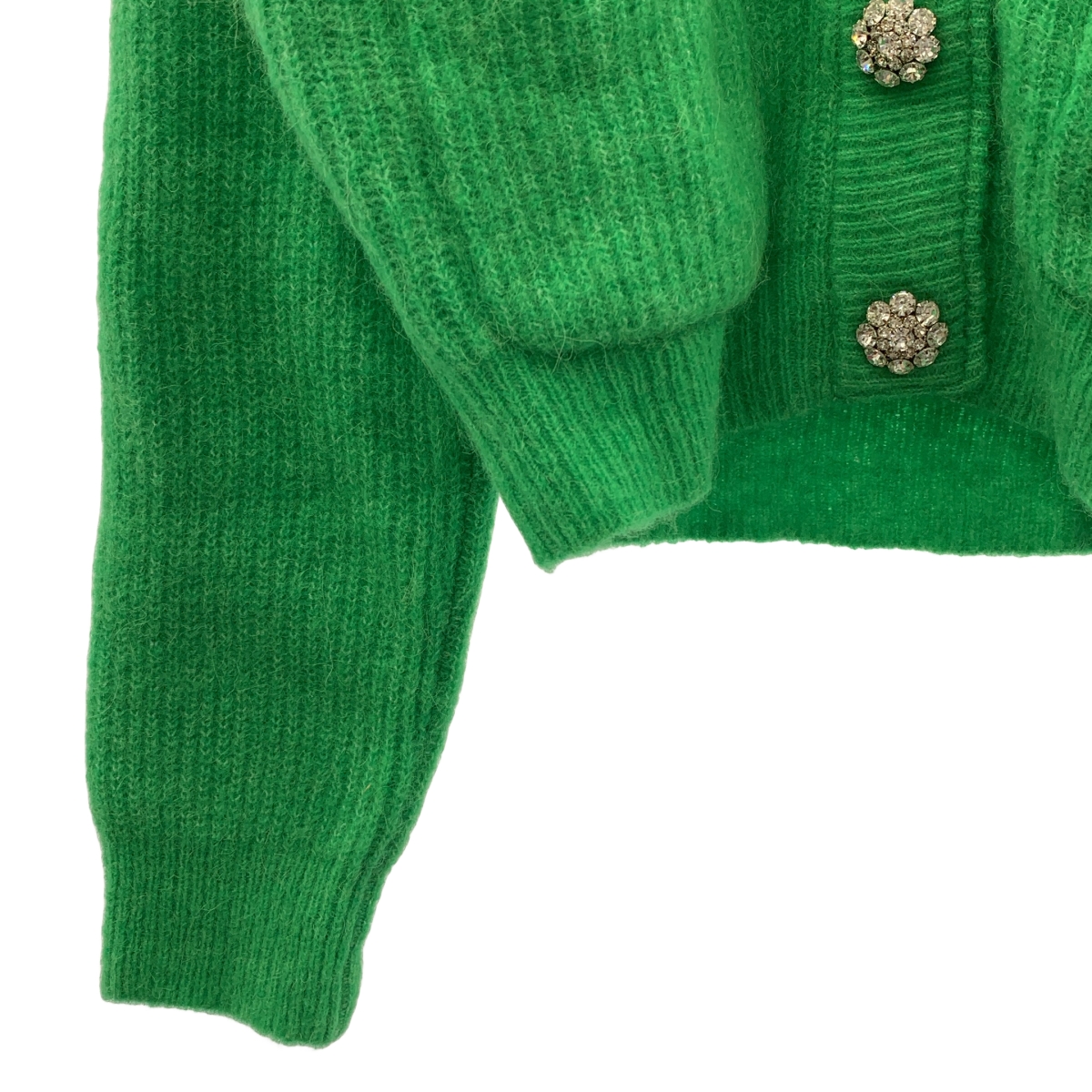 Ganni / ガニー アルパカ混 ビジューボタン Vネック ニットカーディガン