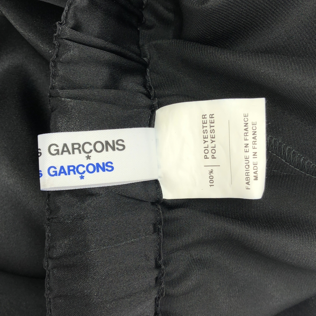 COMME des GARCONS COMME des GARCONS / コムコム ポリエステル スカラップ ドローストリング ウエストゴム イージーパンツ