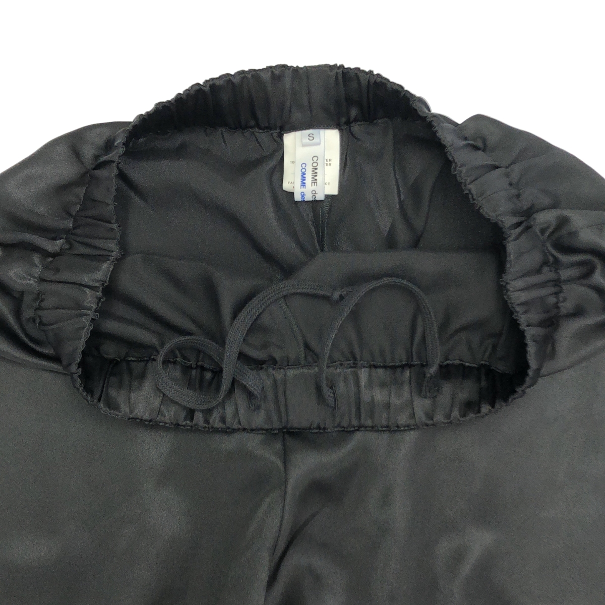 COMME des GARCONS COMME des GARCONS / コムコム ポリエステル スカラップ ドローストリング ウエストゴム イージーパンツ