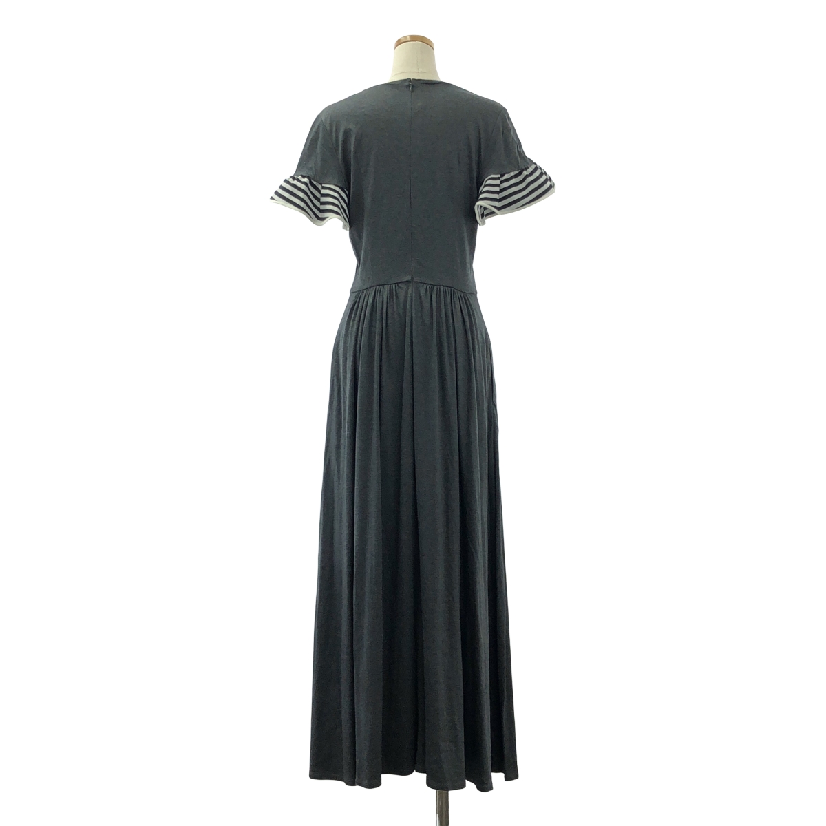 BORDERS at BALCONY / ボーダーズアットバルコニー RUFFLED MAXI DRESS ボーダーフリル マキシワンピース