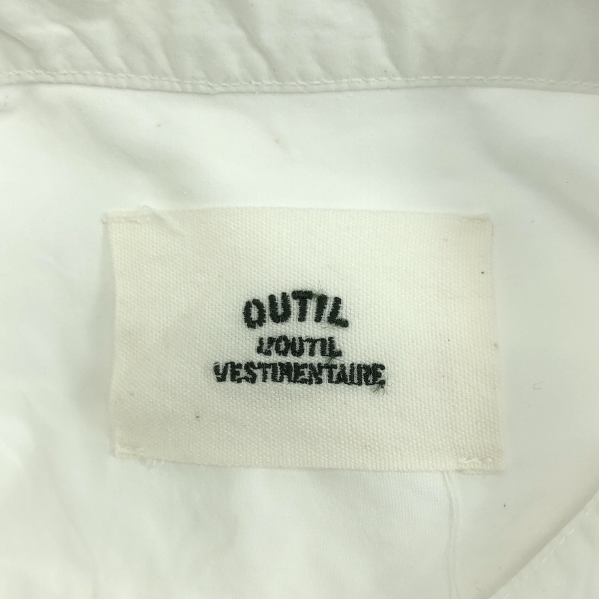 OUTIL / ウティ ラウンドカラー コットン 長袖 シャツ