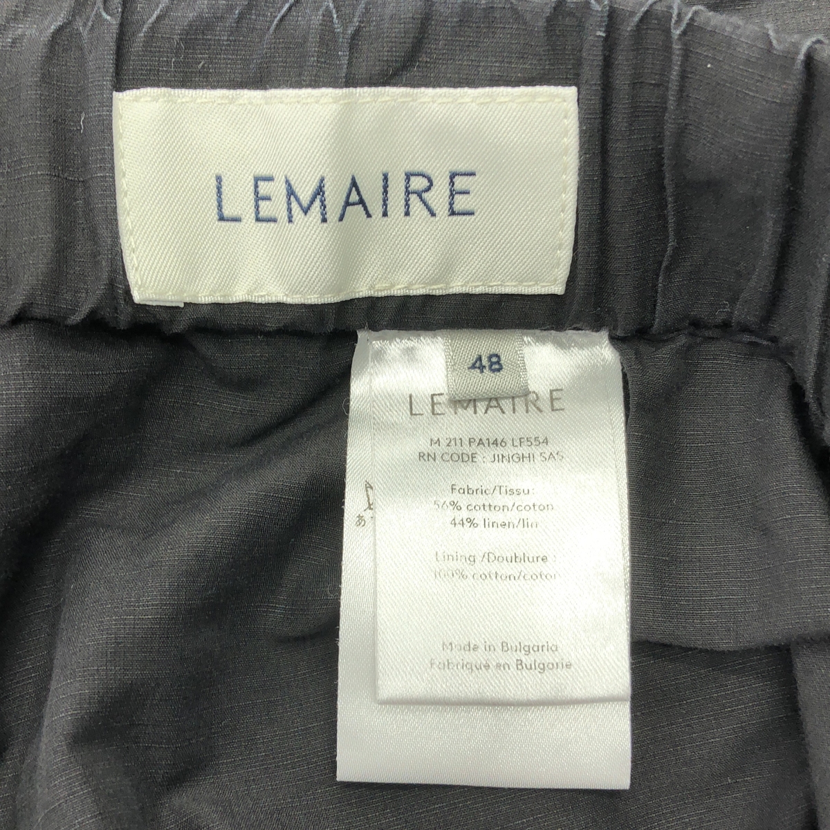 LEMAIRE / ルメール コットン リネン ドローストリング タックパンツ