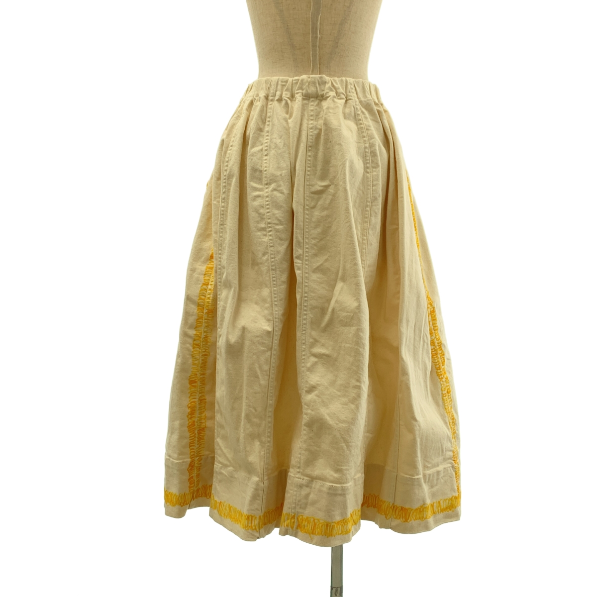 MARNI / マルニ コットン ペイント加工 ギャザー ロングスカート