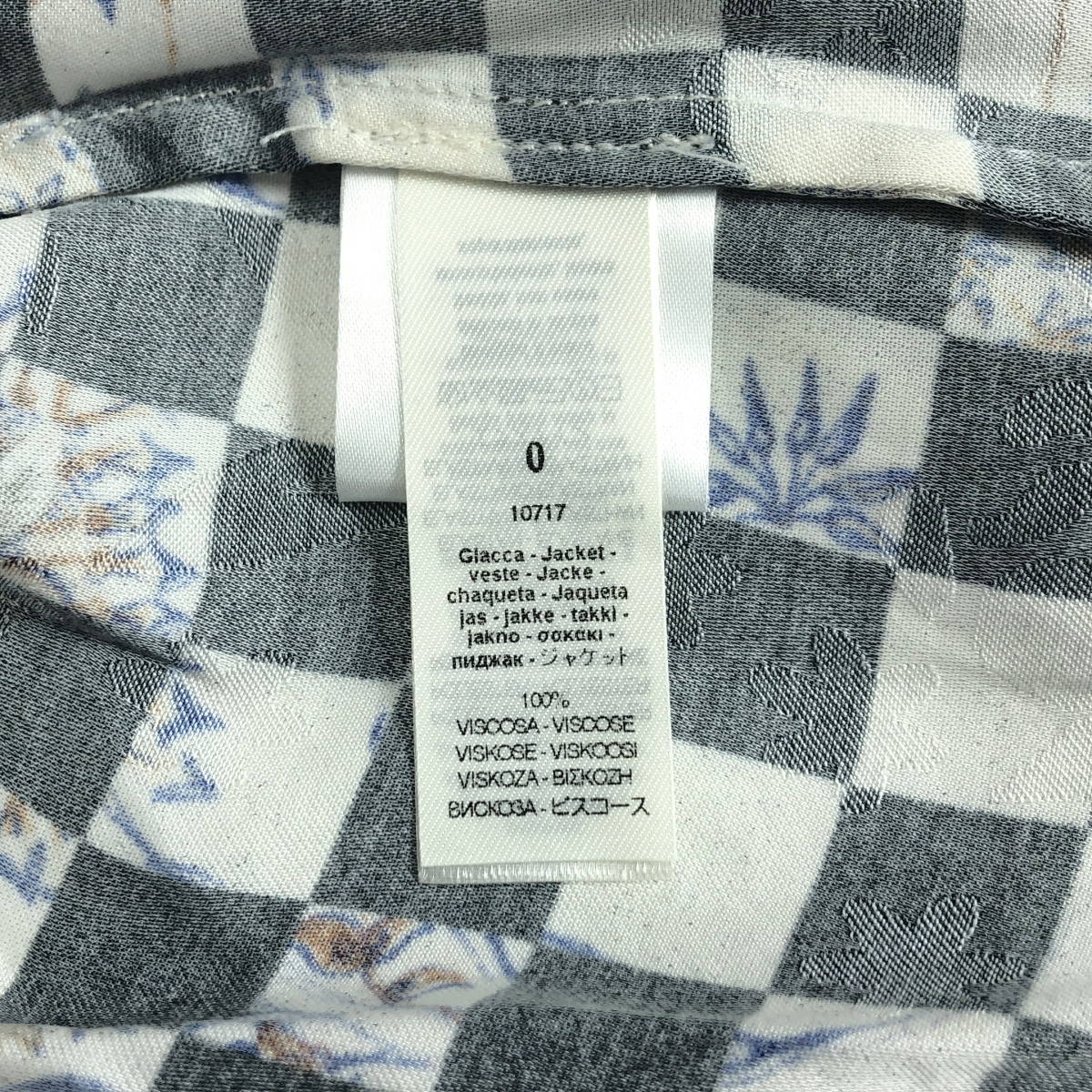 その他 ショールカラー チェッカー カシュクール レーヨンジャケット