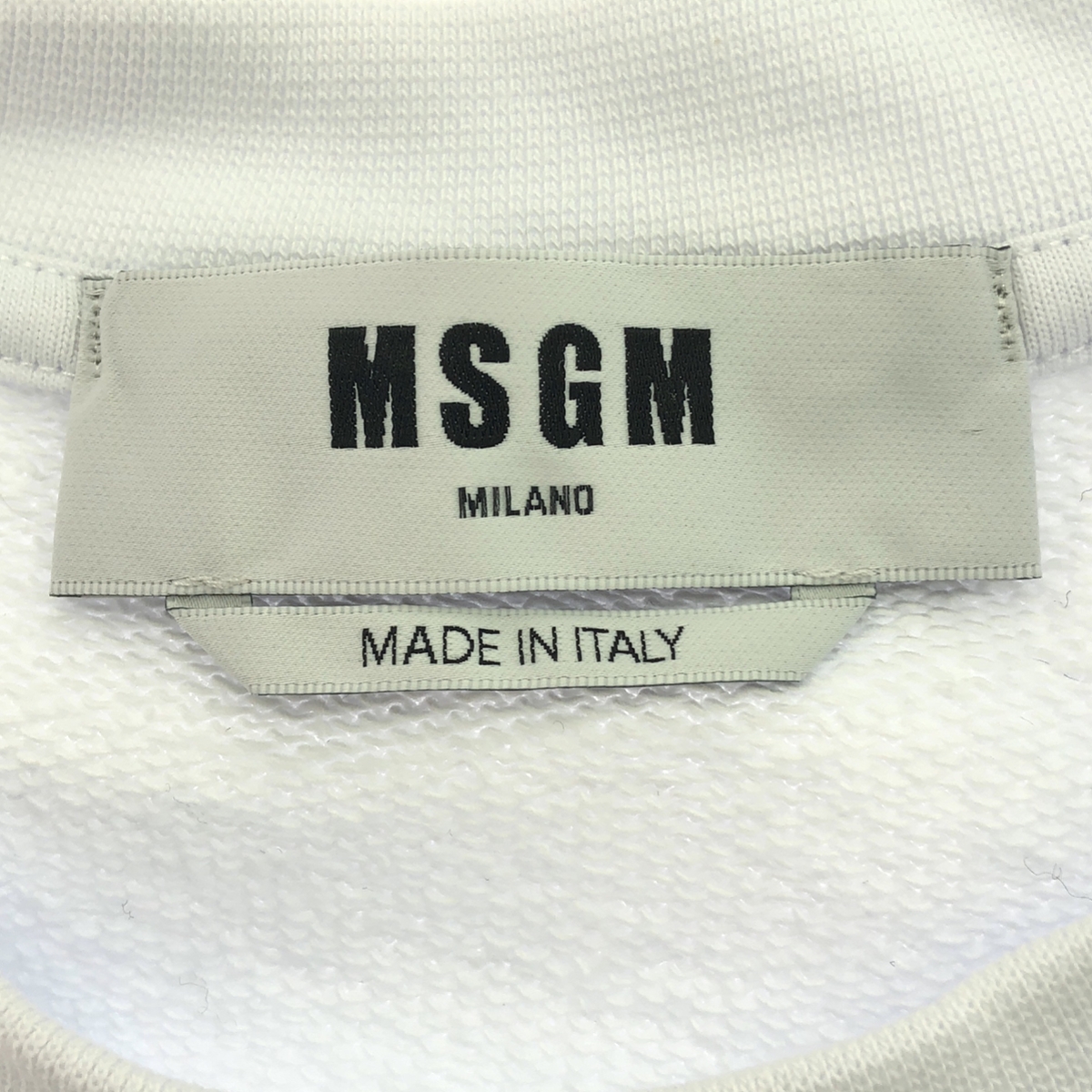 MSGM / エムエスジーエム キャット 猫 プリント ラメ加工 クルーネック スウェット プルオーバー