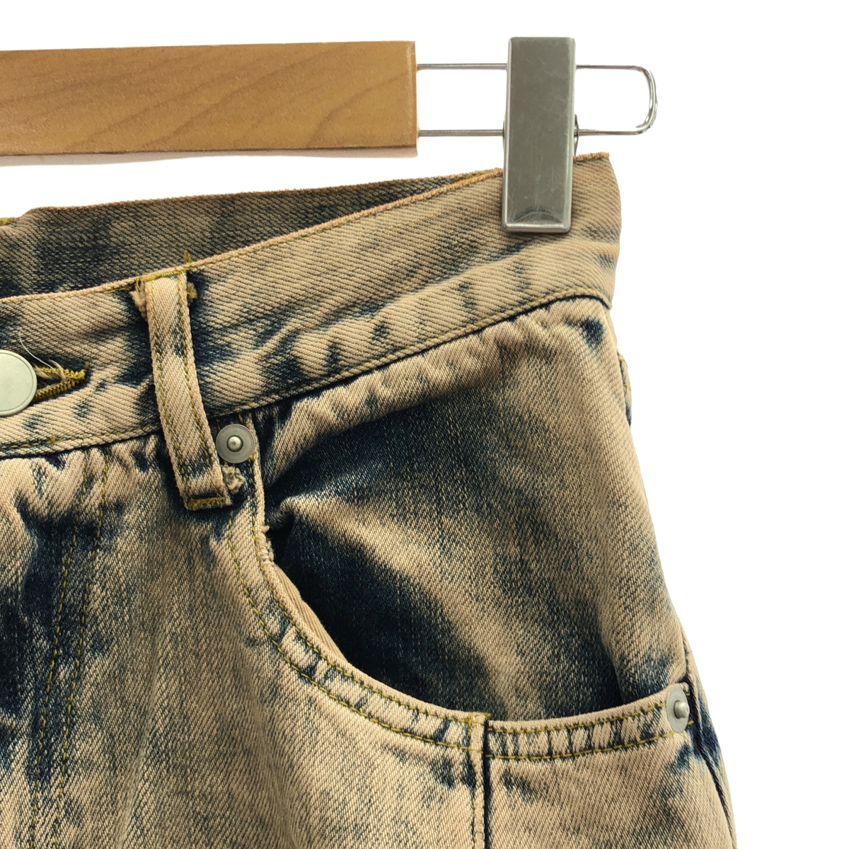 YOKE / ヨーク Bleach & Over Dye Denim Wide Straight 5P Pants / ブリーチ&オーバーダイデニムワイドストレート5Pパンツ / ユニセックス