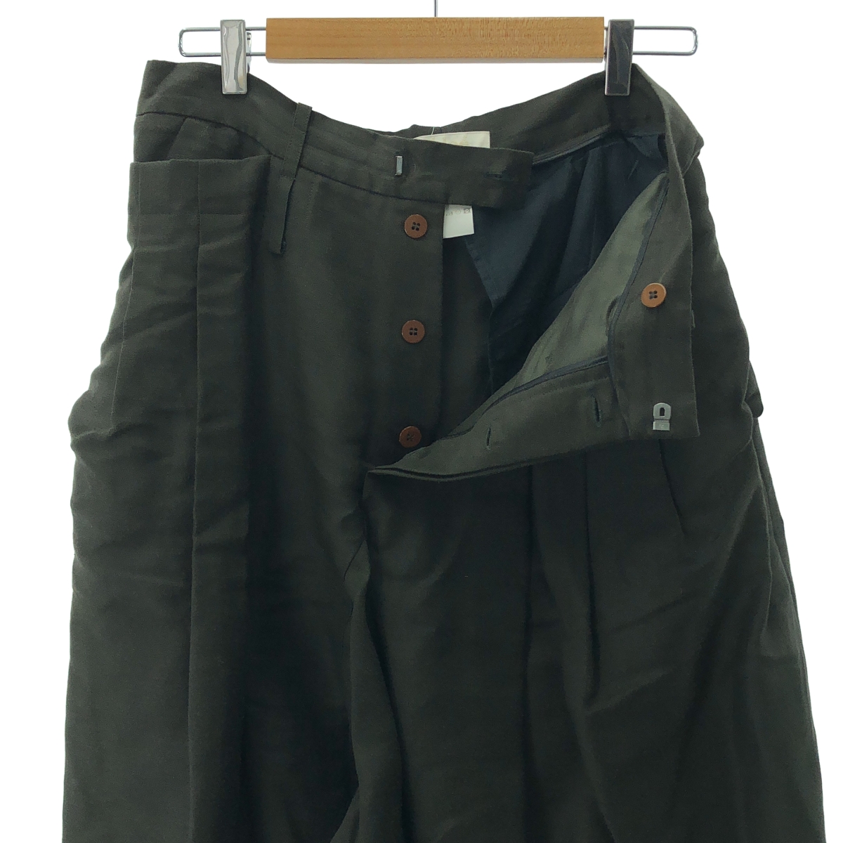 Chloe / クロエ リネン バックリボン プリーツ ボリューム サルエル ワイドパンツ