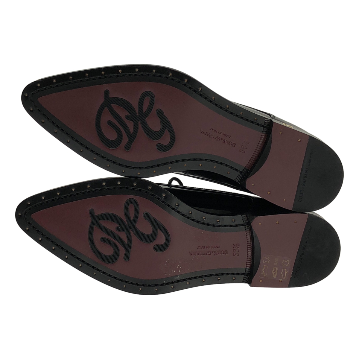 DOLCE&GABBANA / ドルチェ&ガッバーナドルガバ ビジュー ポインテッドトゥ レースアップ シューズ