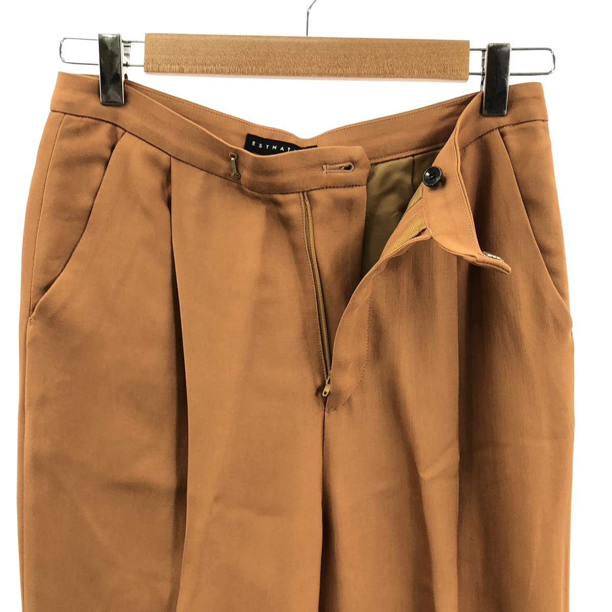 ESTNATION / エストネーション セットアップ / レーヨン 1B テーラード ジャケット 総裏地 / タック スラックス パンツ 裏地付き