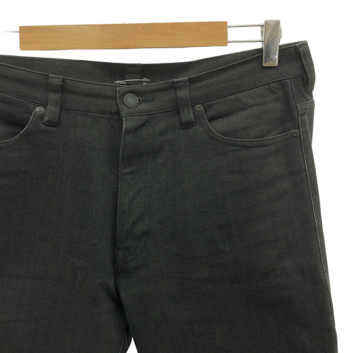 LAD MUSICIAN / ラッドミュージシャン STRETCH DENIM COMBINATION コンビネーション ストレッチ ブラックデニム パンツ