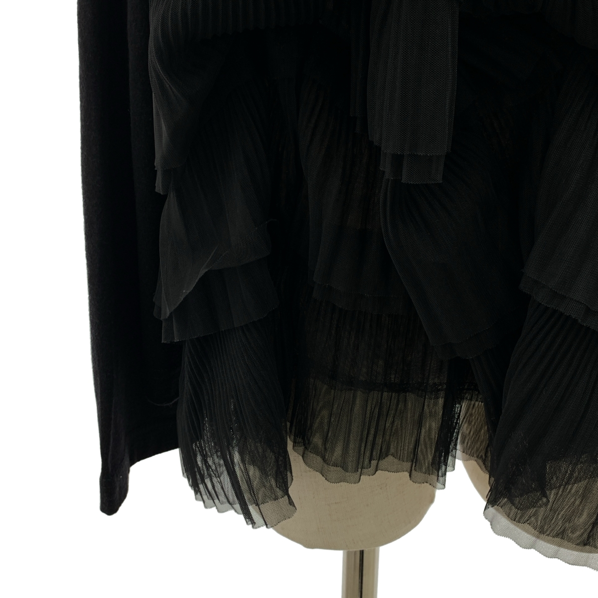 COMME des GARCONS / コムデギャルソン ウール チュール ティアード ロングスリーブ カットソー