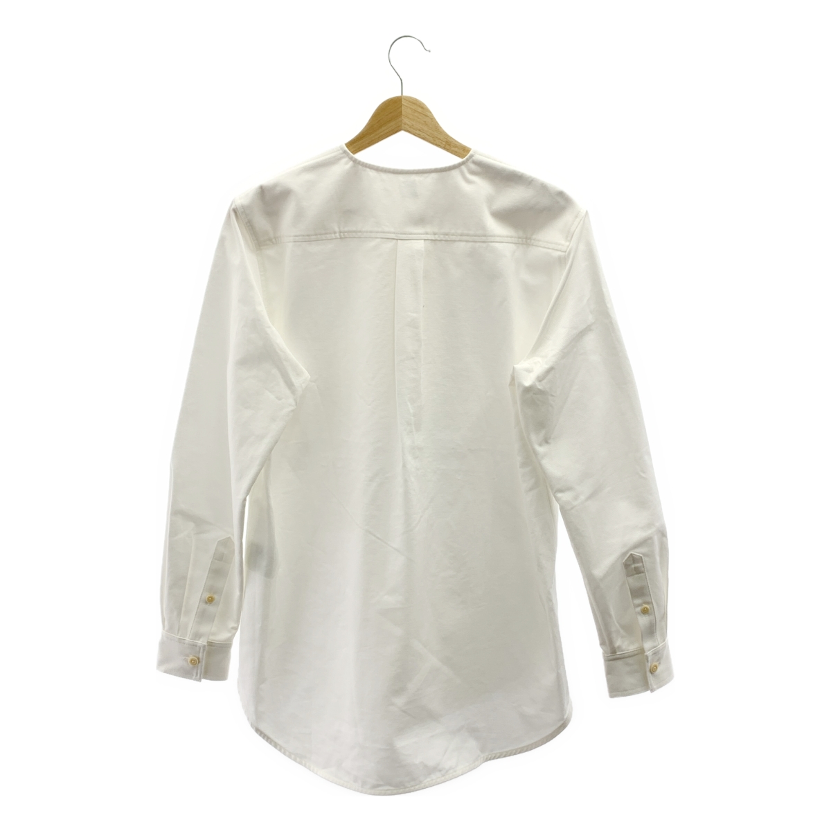 TOTEME / トーテム COLLARLESS COTTON-TWILL SHIRT コットン カラーレス シャツ