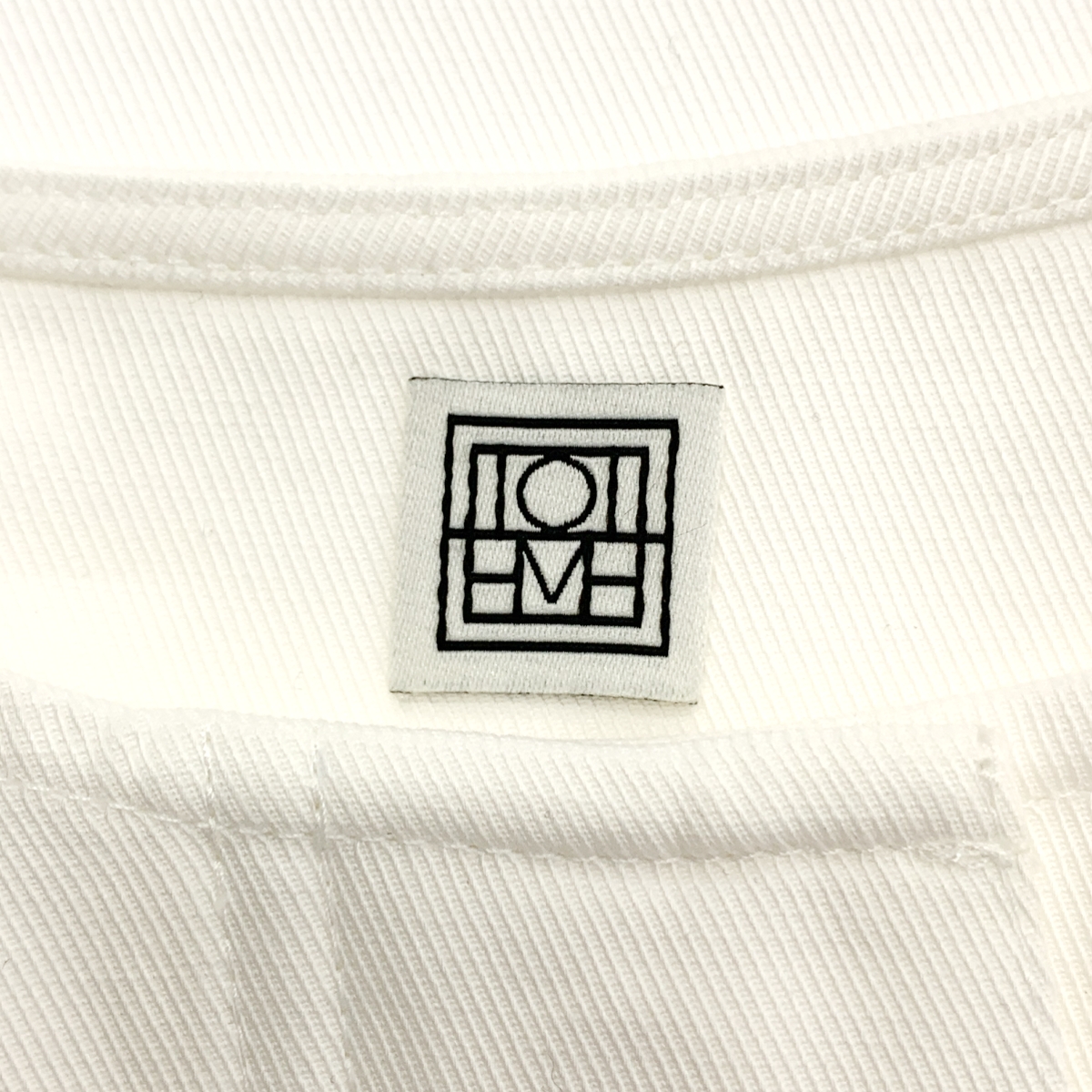 TOTEME / トーテム COLLARLESS COTTON-TWILL SHIRT コットン カラーレス シャツ