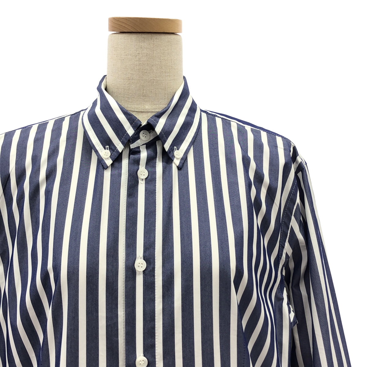 SINME / シンメ ドッキング ストライプ シャツ ワンピース