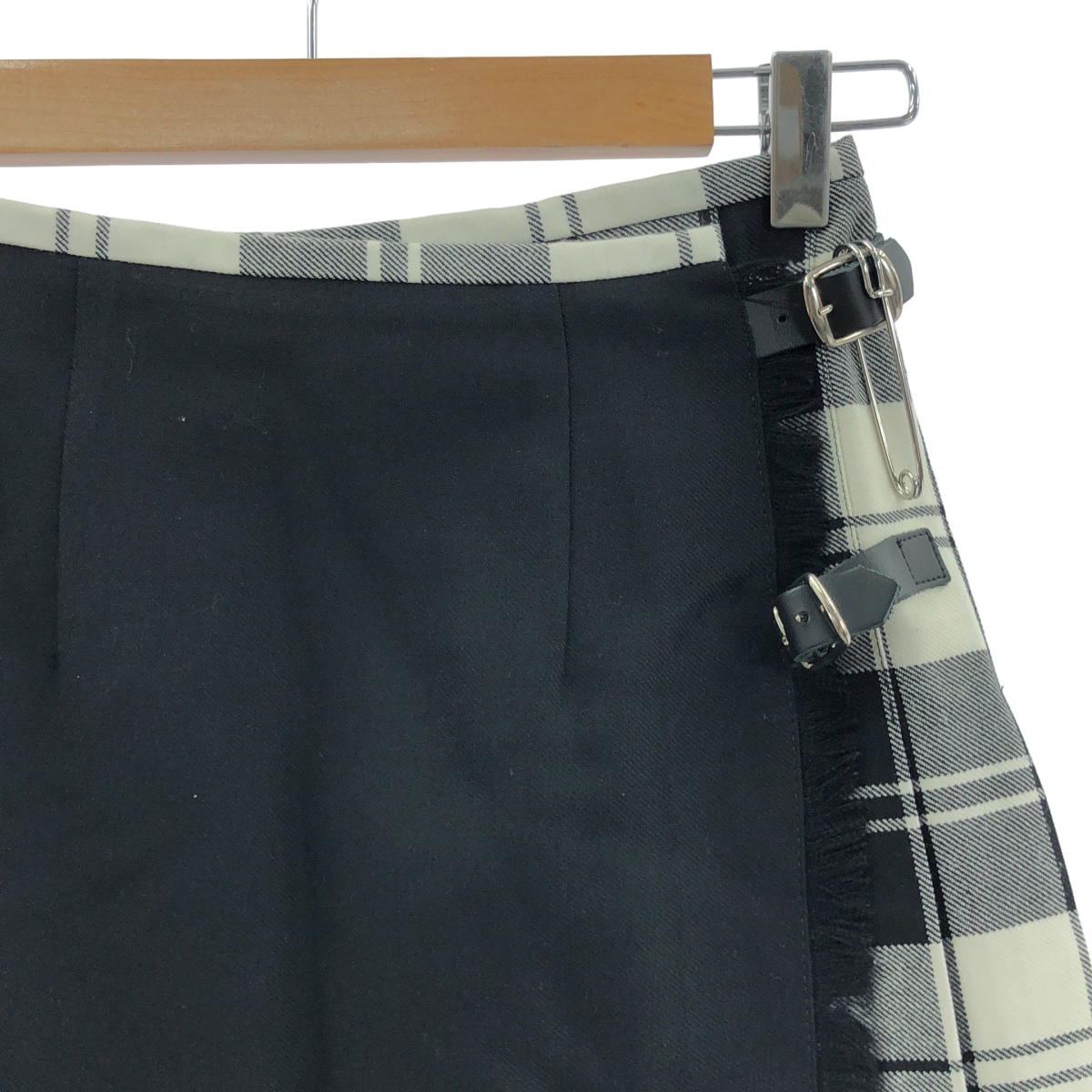 O'NEIL OF DUBLIN / オニールオブダブリン ウール チェック プリーツ ラップ スカート