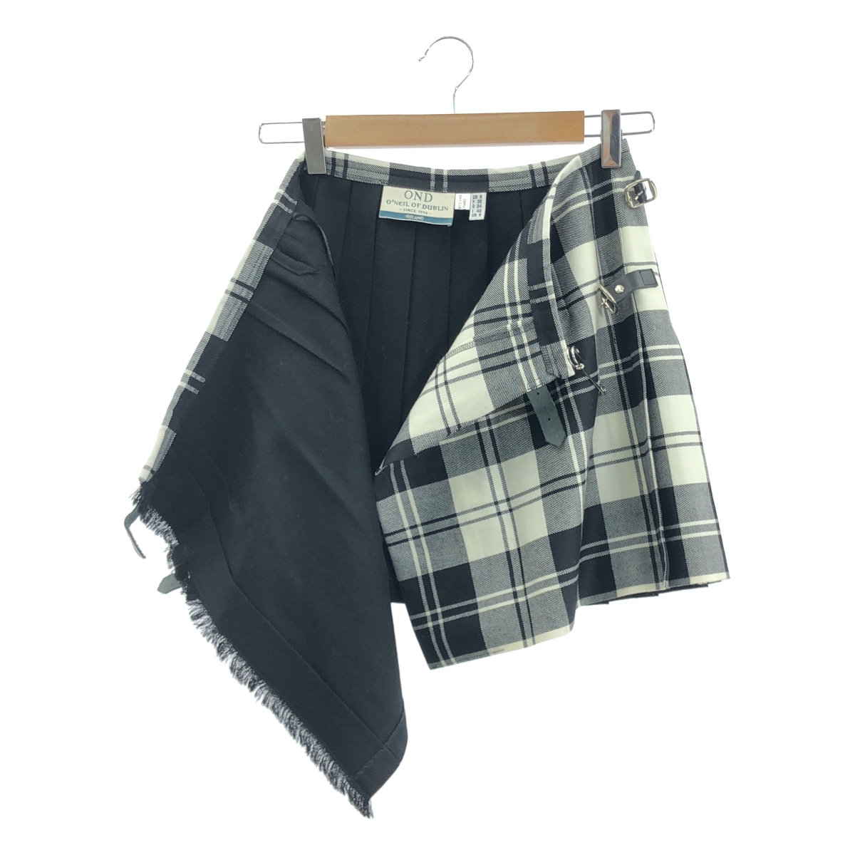 O'NEIL OF DUBLIN / オニールオブダブリン ウール チェック プリーツ ラップ スカート