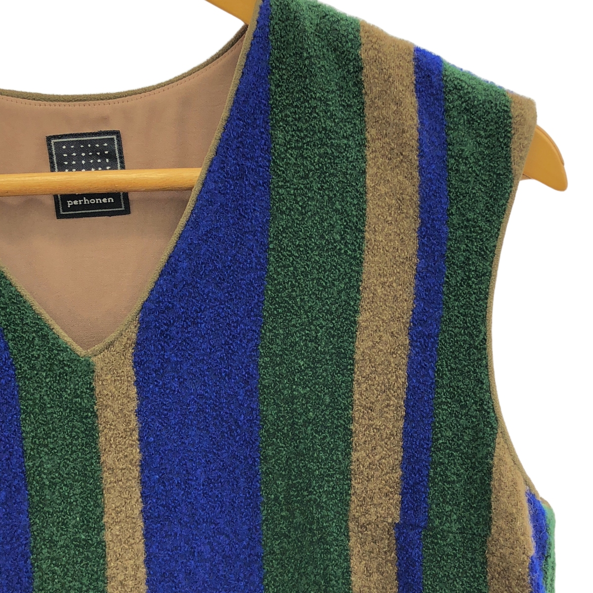 mina perhonen / ミナペルホネン multistripe / マルチストライプ ノースリーブ ワンピース / 総裏地