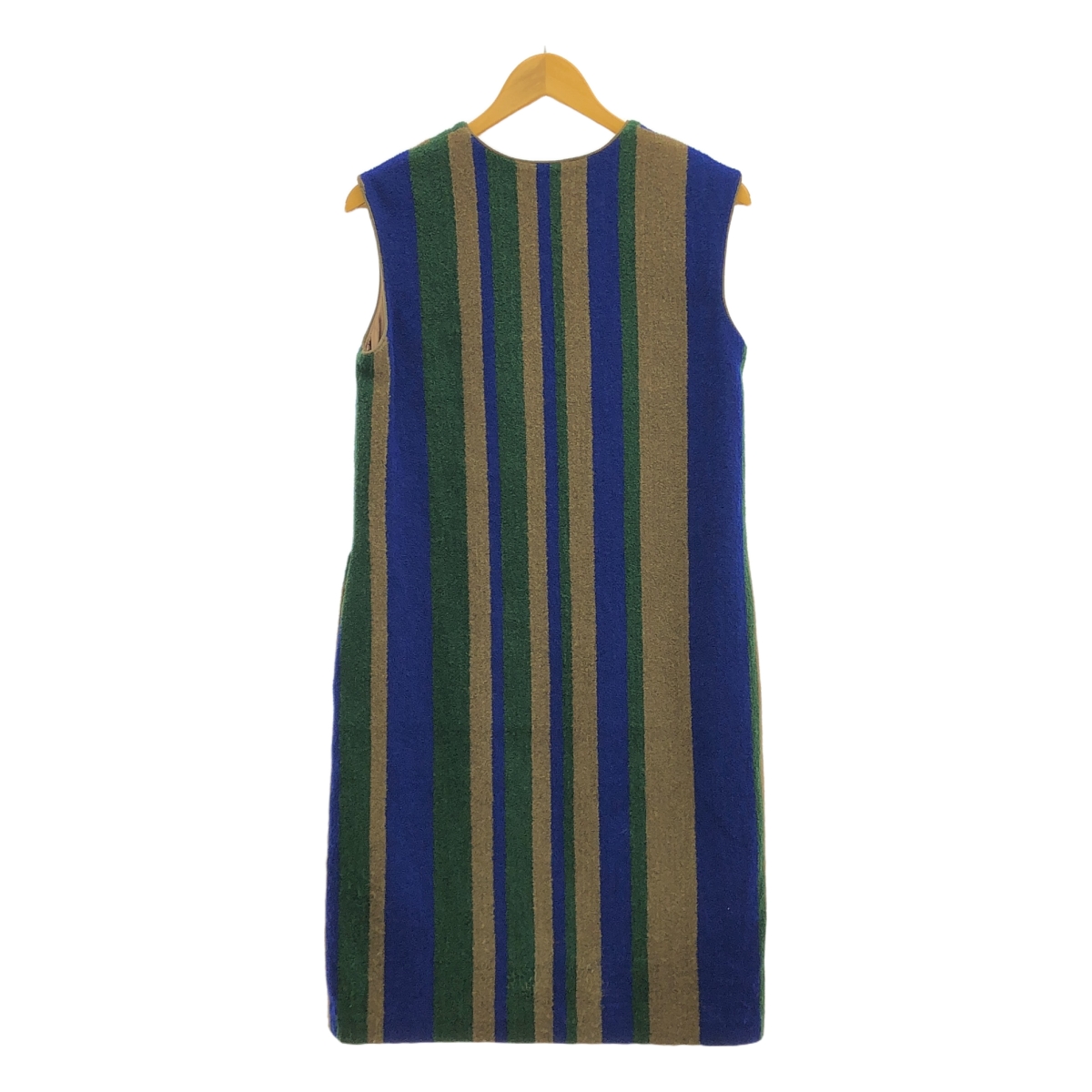 mina perhonen / ミナペルホネン multistripe / マルチストライプ ノースリーブ ワンピース / 総裏地