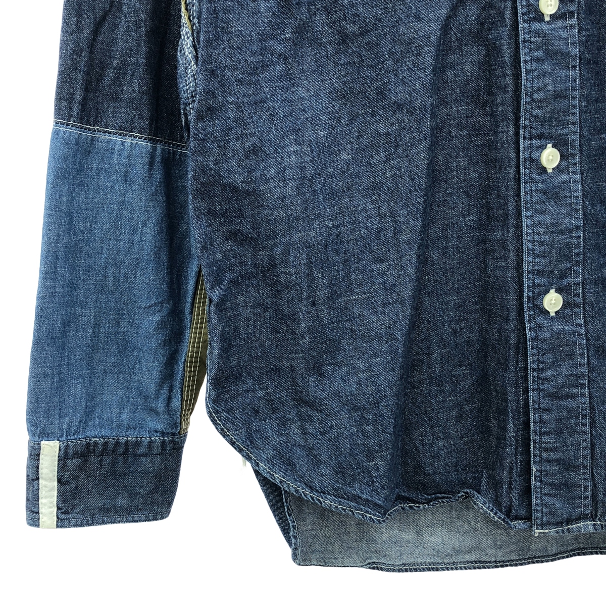 eye JUNYA WATANABE COMME des GARCONS MAN / アイジュンヤワタナベ マン × Brooks Brothers 異素材 切替 パッチ デニム シャツ