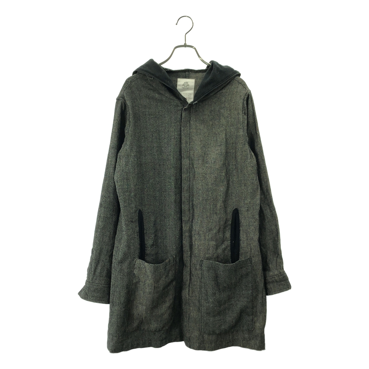 STOF / ストフ ウール ヘリンボーン コート / ストール着脱可