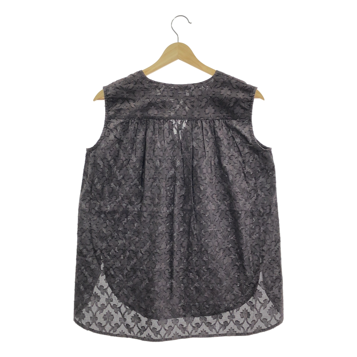 ne Quittez pas / ヌキテパ キーネック ノースリーブ コットン ブラウス