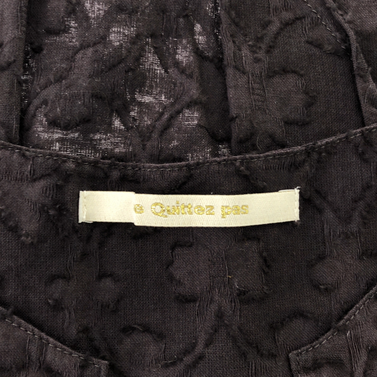 ne Quittez pas / ヌキテパ キーネック ノースリーブ コットン ブラウス