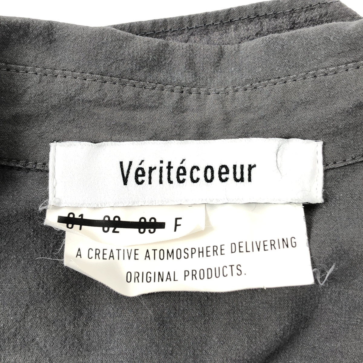 veritecoeur / ヴェリテクール CREPE COTTON SHIRT コットン ロングシャツ