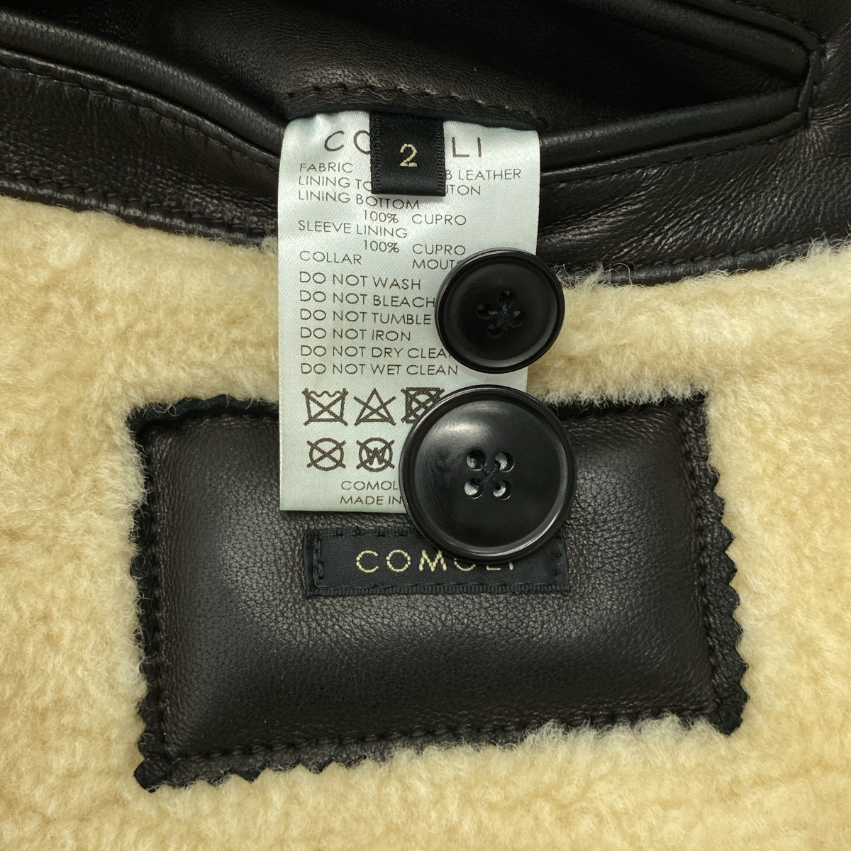 COMOLI / コモリ シープスキン ムートン カナディアンコート